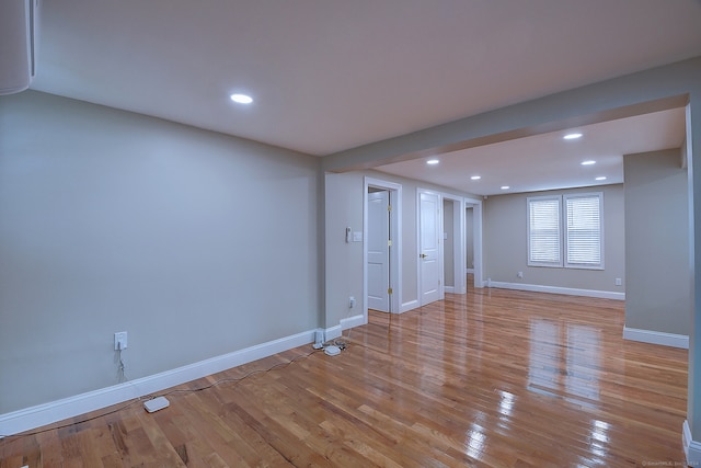 empty room featuring light hardwood / wood-style flooring