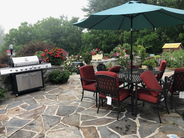 view of patio / terrace featuring area for grilling