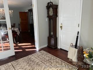 interior space featuring dark hardwood / wood-style flooring