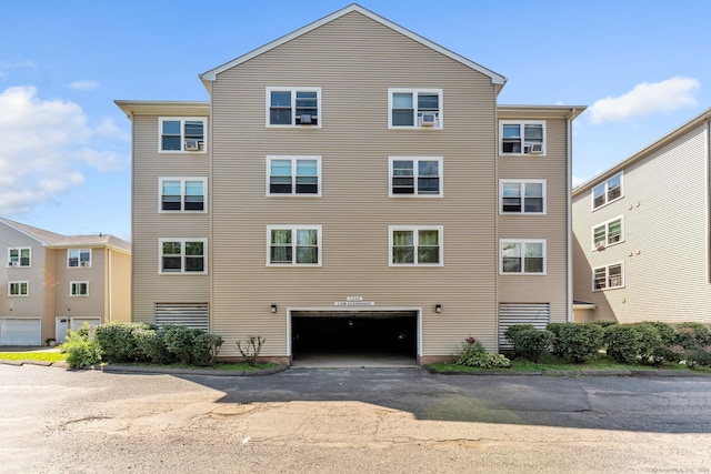 view of property with a garage