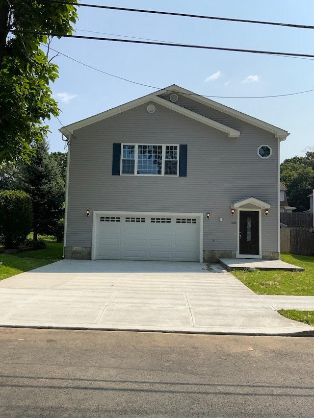 view of front facade with a garage