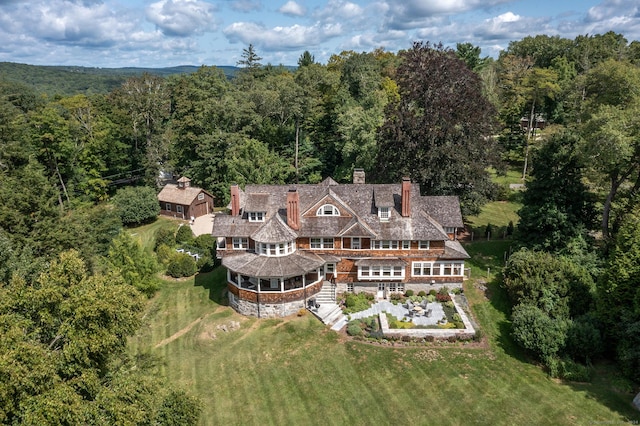 51 Ferry Bridge Rd, Washington, CT 06793 - aerial view of property and surrounding area featuring a heavily wooded area