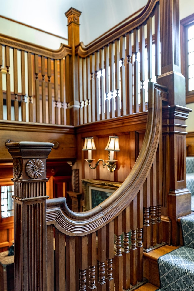 51 Ferry Bridge Rd, Washington, CT 06793 - stairs featuring a towering ceiling