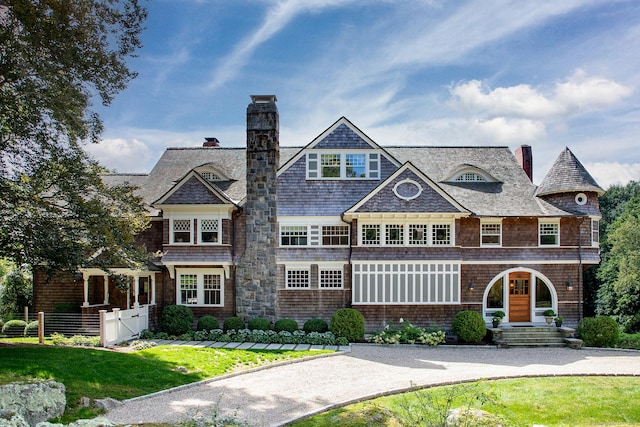 51 Ferry Bridge Rd, Washington, CT 06793 - shingle-style home featuring a chimney