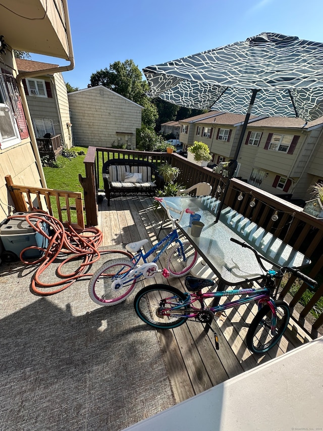 view of wooden deck