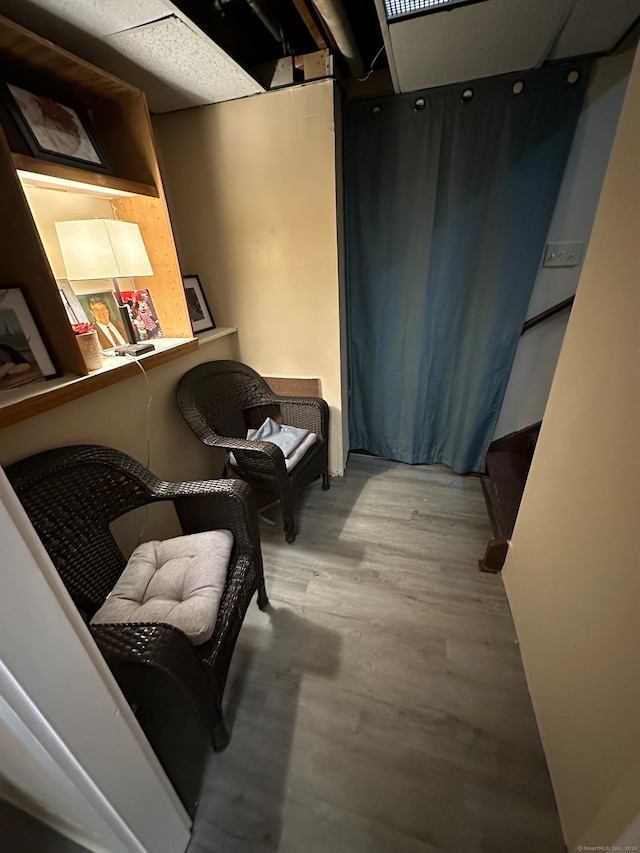 interior space with light hardwood / wood-style flooring