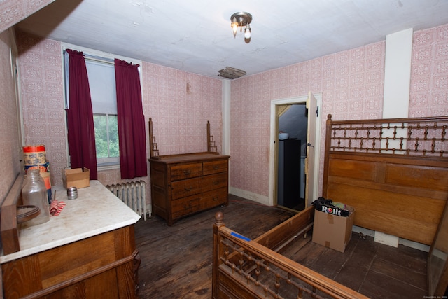 bedroom with radiator