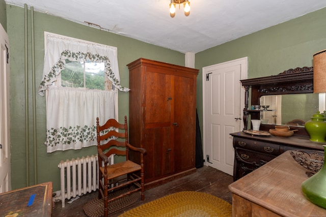 bedroom with radiator