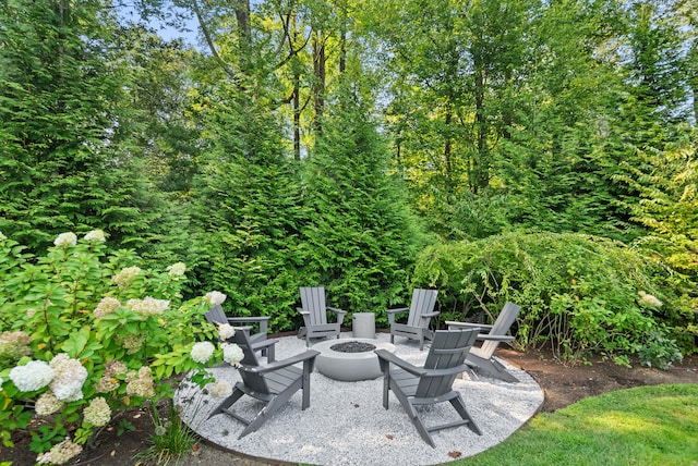 29 Sturges Commons, Westport, CT 06880 - view of patio featuring an outdoor fire pit