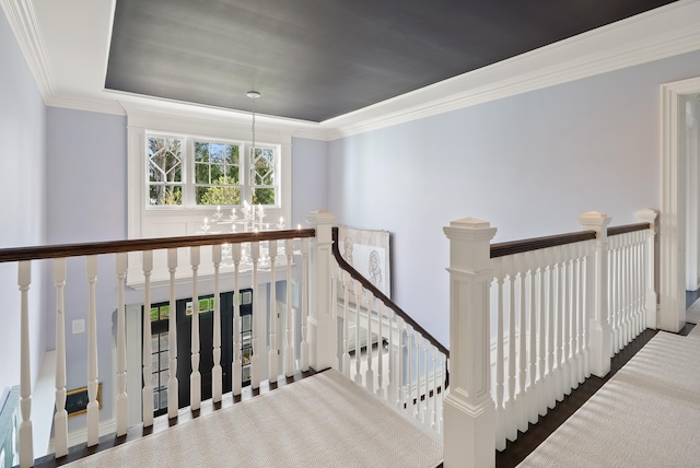 29 Sturges Commons, Westport, CT 06880 - staircase with an inviting chandelier and crown molding