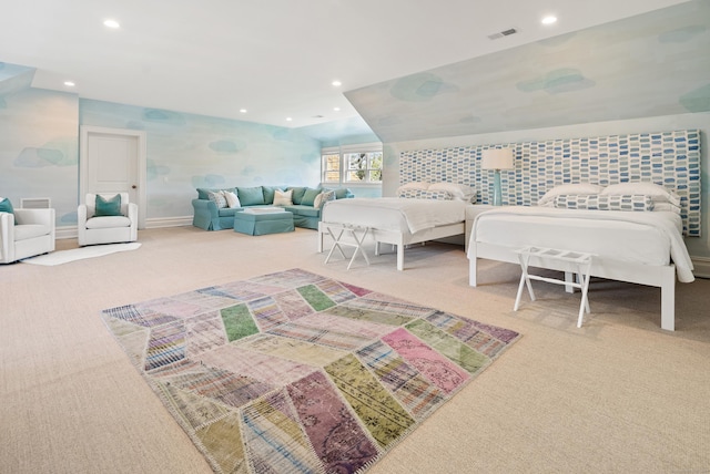 29 Sturges Commons, Westport, CT 06880 - bedroom with recessed lighting, visible vents, and carpet floors