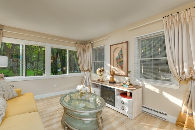 sunroom / solarium with baseboard heating