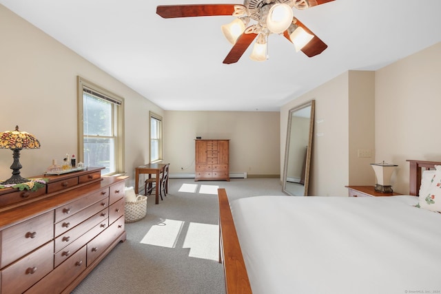 14 Stilson Ln, New Milford, CT 06776 - bedroom with baseboards, ceiling fan, and light colored carpet