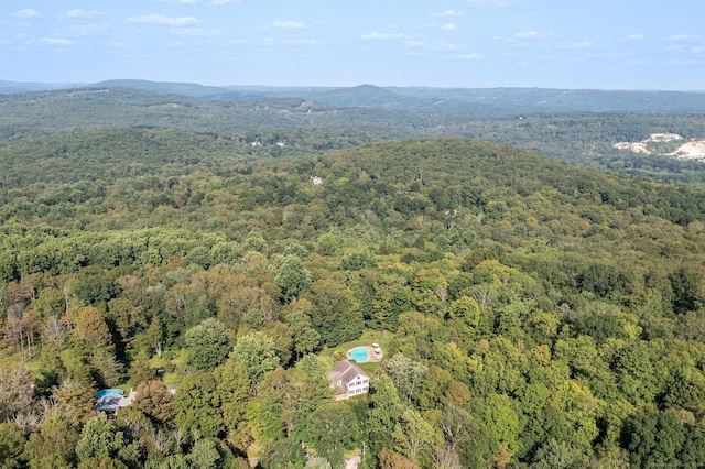 14 Stilson Ln, New Milford, CT 06776 - drone / aerial view featuring a view of trees and a mountain view