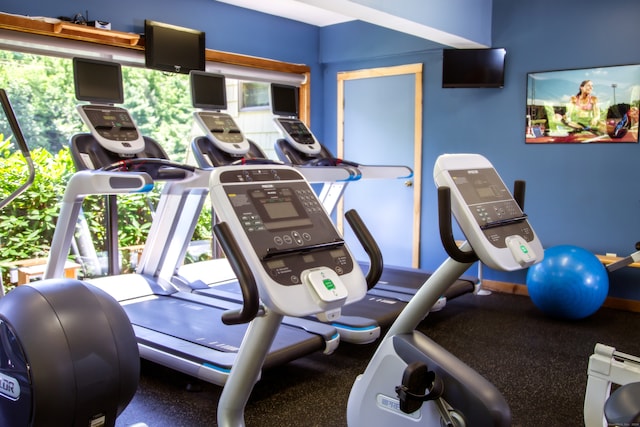 view of gym