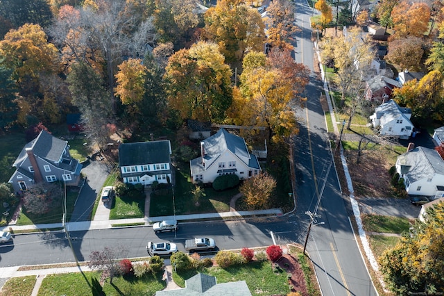 drone / aerial view with a residential view