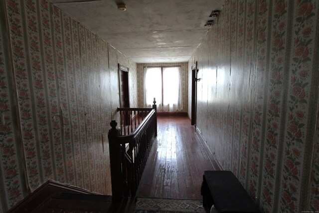 hall featuring hardwood / wood-style flooring