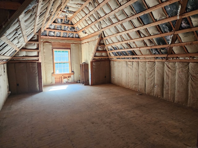 view of attic