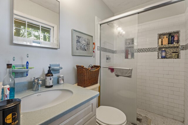 110 William St, Norwalk, CT 06851 - full bath with a stall shower, vanity, and toilet