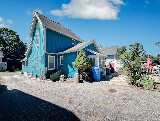 view of rear view of property