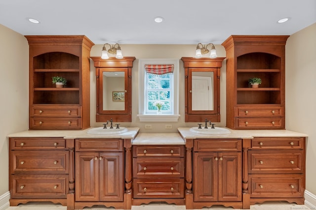 bathroom with vanity