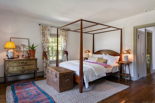 44 S St, Roxbury, CT 06783 - bedroom with baseboard heating and hardwood / wood-style flooring