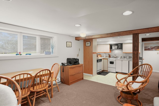 148 Flanders Rd, Woodbury, CT 06798 - dining space with bar with sink and recessed lighting