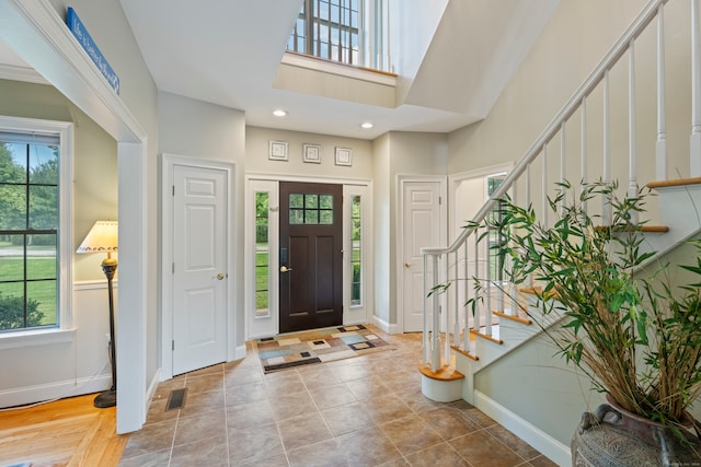 entryway featuring wood-type flooring