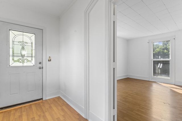 85 Aetna St Apt 12, Naugatuck, CT 06770 - foyer entrance featuring light wood-type flooring and baseboards