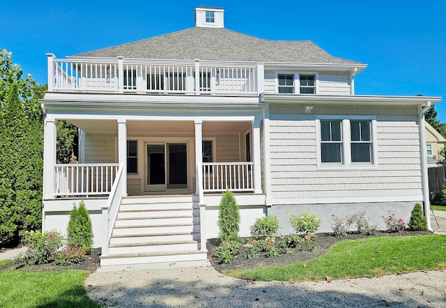 view of front of house featuring covered porch