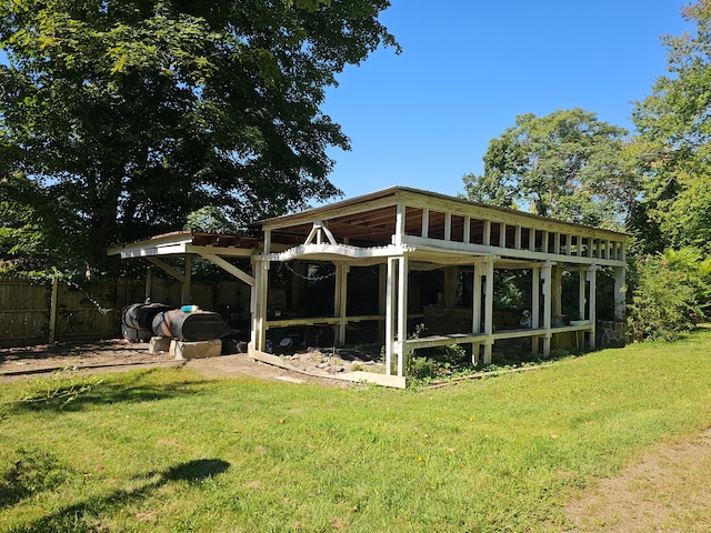 exterior space with a lawn