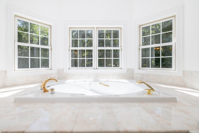 bathroom with a bath