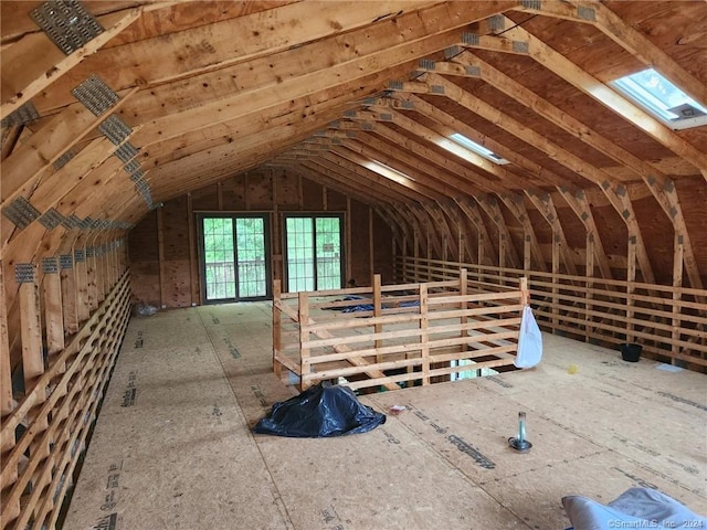 view of attic