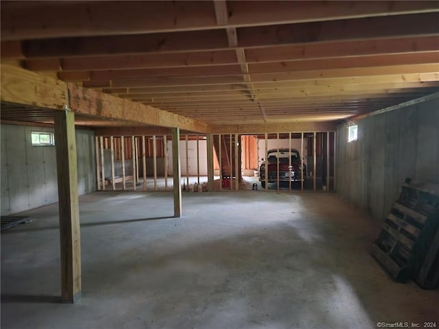 view of basement