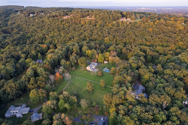 325 Old Mountain Rd, Farmington, CT 06032 - aerial view of property and surrounding area featuring a heavily wooded area