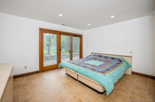 bedroom with access to exterior