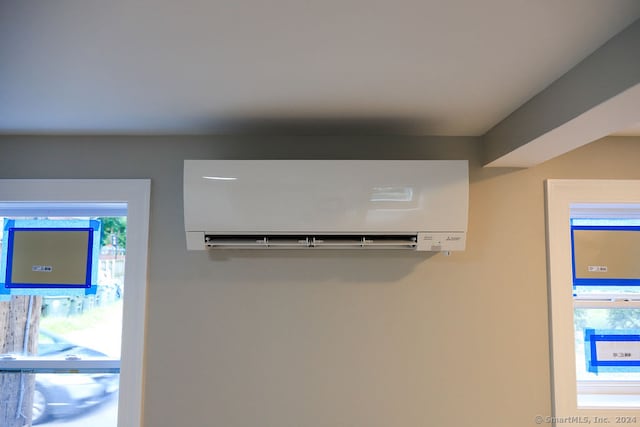 room details with a wall mounted air conditioner