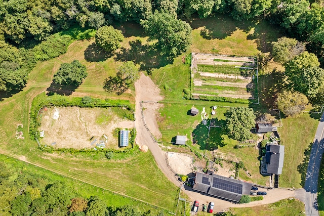 drone / aerial view featuring a rural view