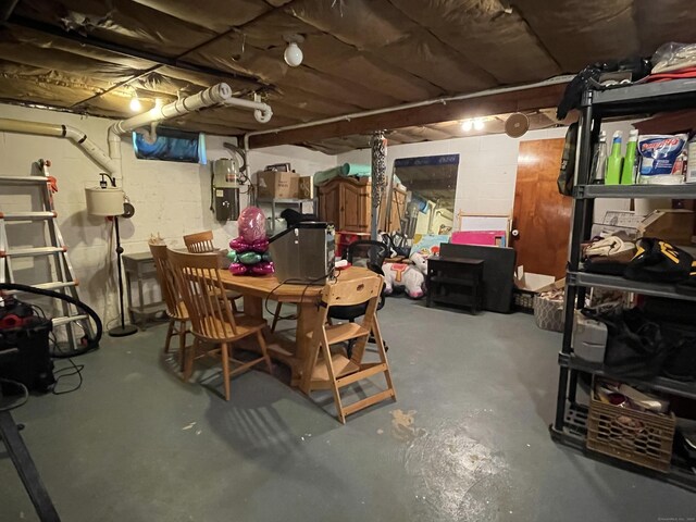 view of basement