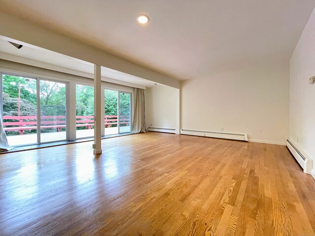 25 Old Middle Rd, Brookfield, CT 06804 - spare room with a baseboard radiator, light wood finished floors, baseboards, and recessed lighting