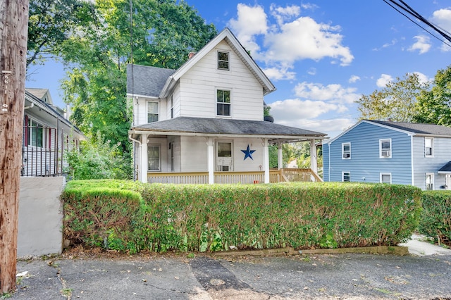 view of front of house with covered porch