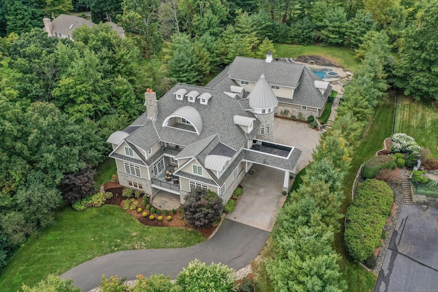 162 Balfour Dr, West Hartford, CT 06117 - view from above of property featuring a forest