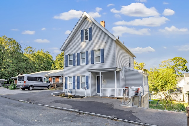 view of front of home with a porch