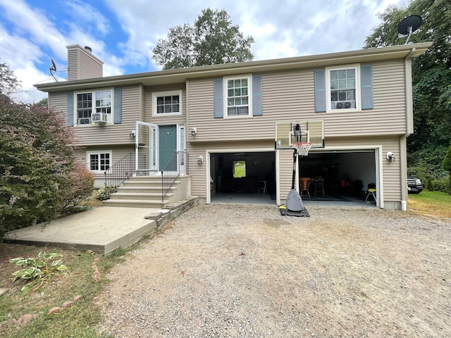 split foyer home with a garage