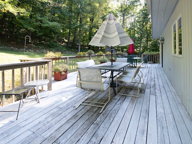 view of wooden deck