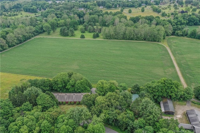 aerial view featuring a rural view