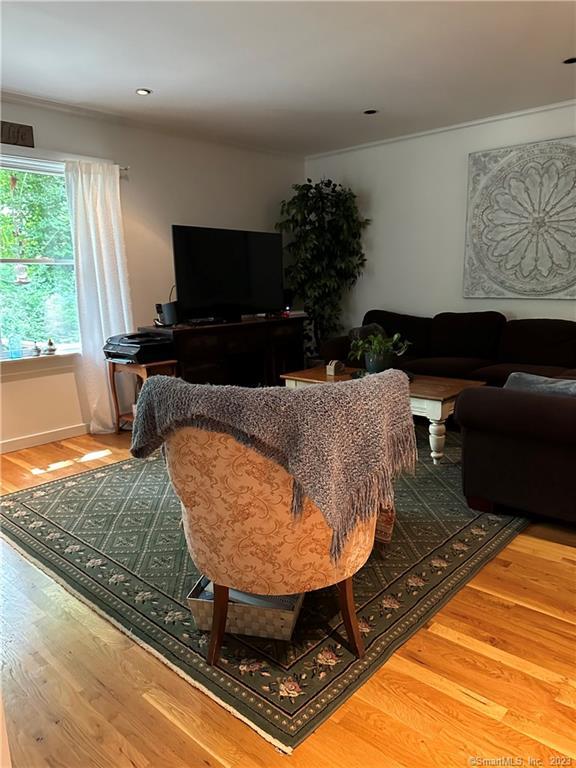 living room featuring hardwood / wood-style flooring