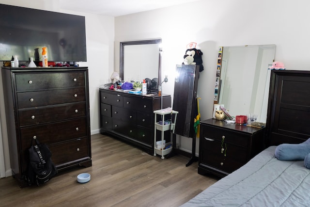 bedroom featuring light hardwood / wood-style floors