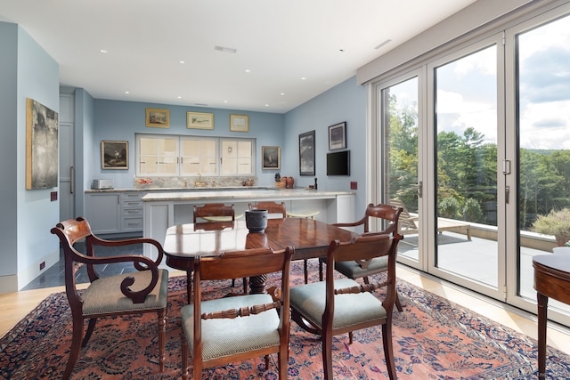 view of dining area