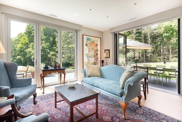 89 Under Mountain Rd, Canaan, CT 06031 - living area featuring plenty of natural light and wood finished floors